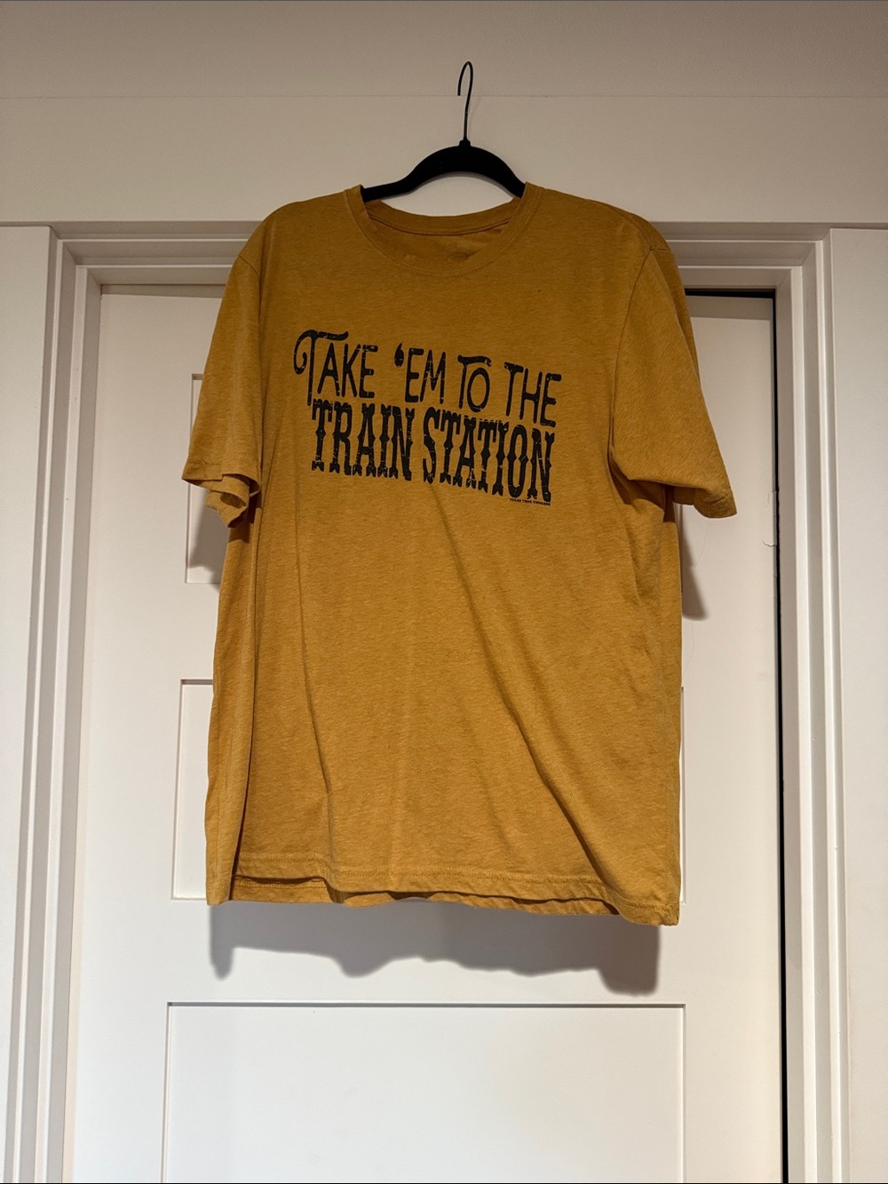 YELLOWSTONE Take 'Em To The Train Station Graphic Tee - Mustard - Picture 2 of 3